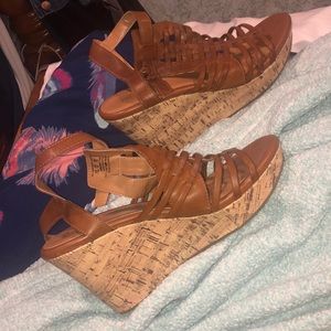 Brown wedges! Perfect condition worn once